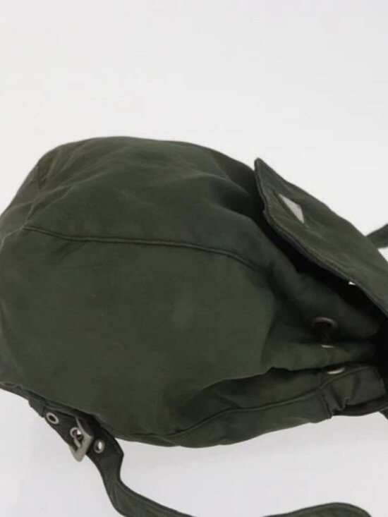 PRADA Backpack Nylon Khaki Silver Auth 166688 main image 15